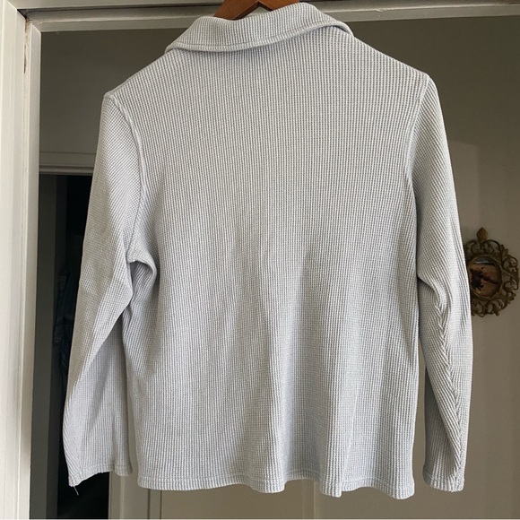 Eddie Bauer Waffle Cotton Button Up - Picture 2 of 10